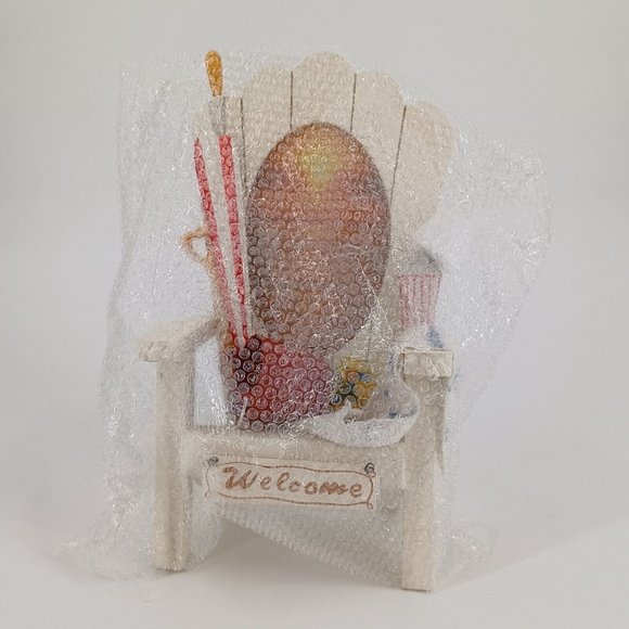 White Beach Chair 4x6 Photo Frame Palm Tree Shovel Bucket 11x7x5 Vacation Pictur - Picture 11 of 14